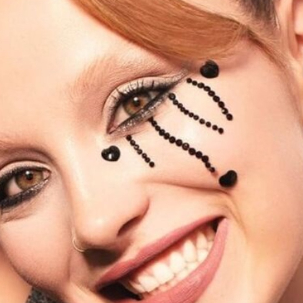 NEW Lottie London x Harley Quinn Toxic Love Face & Body Gems, black